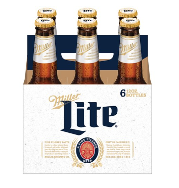 MILLER LITE 72floz(6PK)LONG NECK BOTTLES NR