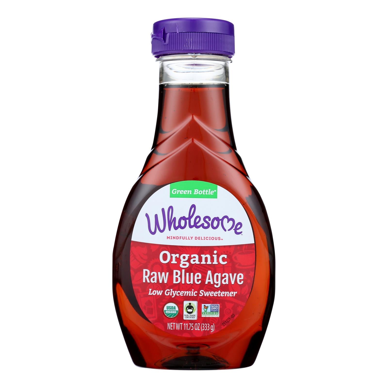WHOLESOME 11.75OZ ORGANIC FAIR TRADE RAW BLUE AGAVE 