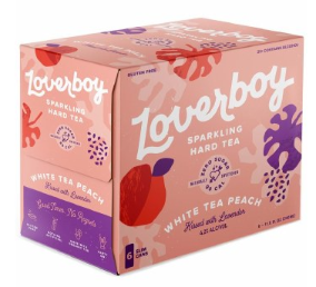 LOVERBOY  SPARKLING WHITE TEA PEACH (6PK) OF 11.5floz CAN 