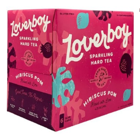LOVERBOY HARD SPARKLING HIBISCUS LIME  POM TEA (6PK)  OF 11.5floz CAN
