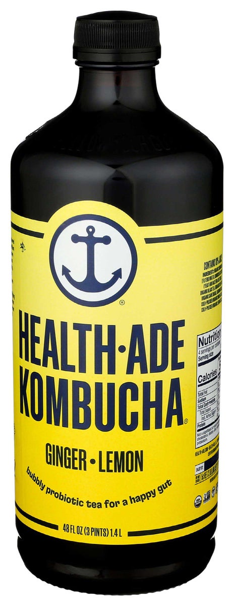 HEALTH ADE 48oz ORGANIC GINGER LEMON KOMBUCHA