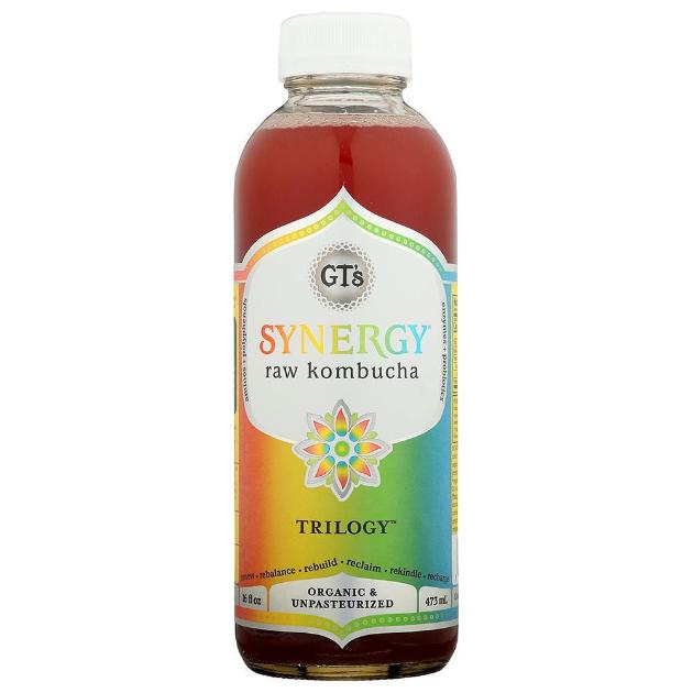 GT'S 16oz ORGANIC SYNERGY KOMBUCHA, ENLIGHTENED TRILOGY SYNERGY