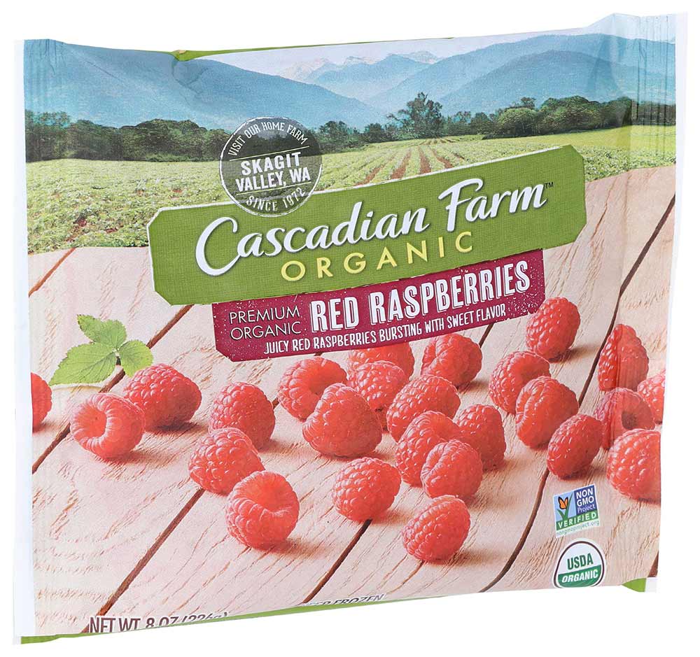 CASCADIAN FARM 8oz ORGANIC RASPBERRIES