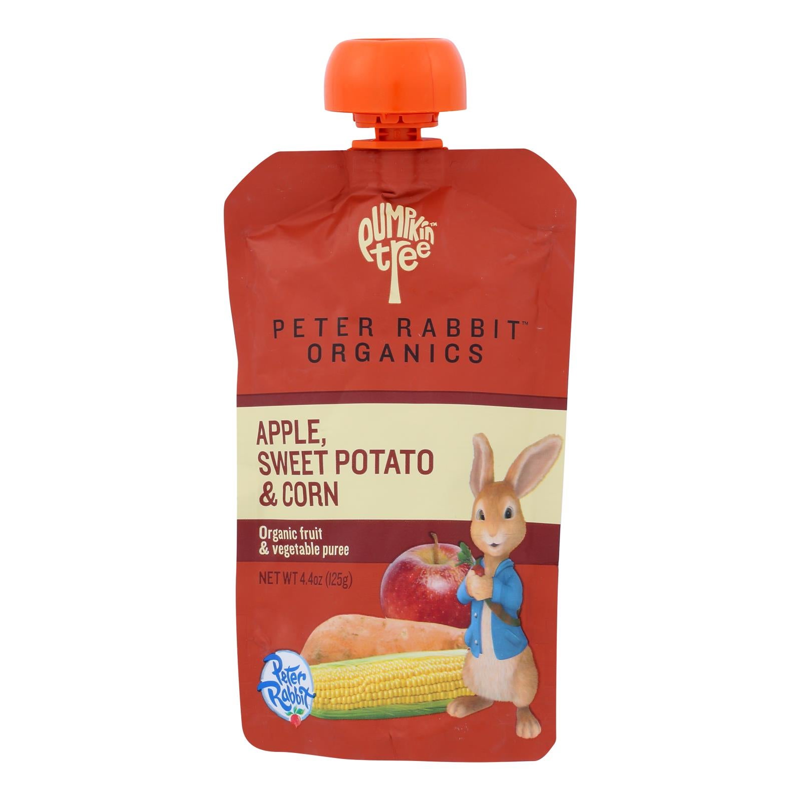 PETER RABBIT ORGANICS 4.4oz VEGGIE SNACKS, SWEET POTATO CORN & APPLE