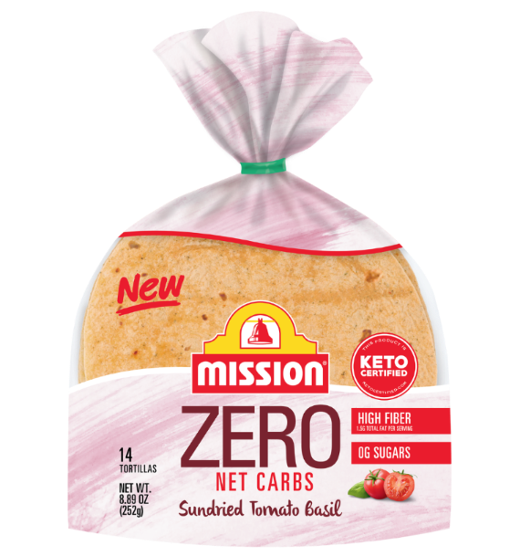 MISSION 8.89oz ZERO NET CARBS SUNDRIED TOMATO BASIL
