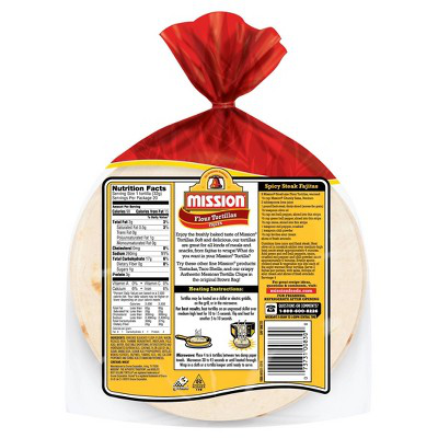 MISSION 23oz FLOUR TORTILLAS FAJITA SUPER SOFT