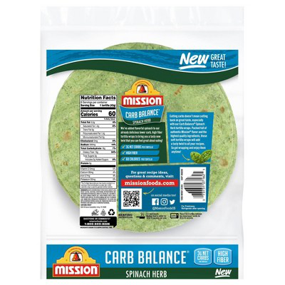 MISSION 12oz CARB BALANCE SPINACH HERB