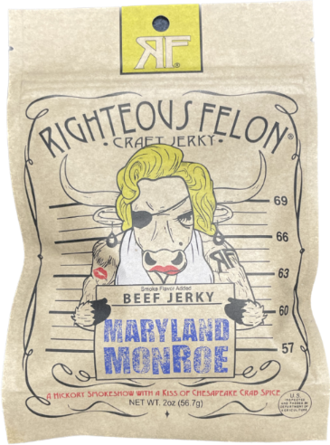 RIGHTEOUS FELON 2 oz MARYLAND MONROE BEEF JERKY