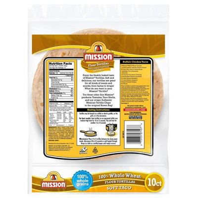 MISSION 16oz TORTILLA WRAPS ORIGINAL WHOLE WHEAT