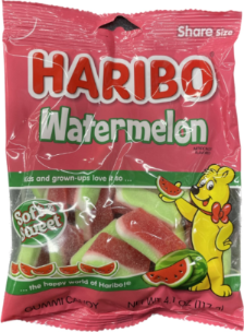 HARIBO 4.1oz WATERMELON FLAVOR GUMMI CANDY