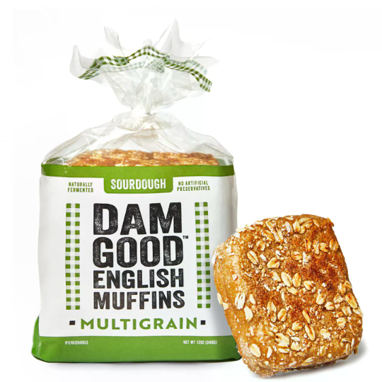 DAM GOOD 12OZ MULTIGRAIN ENGLISH MUFFINS 