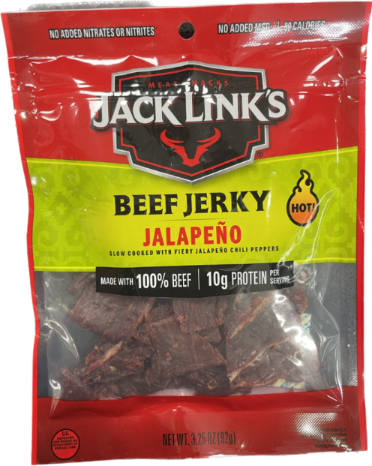 JACK LINKS 3.25oz BEEF JERKY JALAPENO