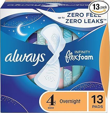 ALWAYS 13ct PADS INFINITY FLEX FOAM OVERNIGHT 