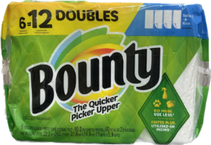 BOUNTY 6ROLLS 6=12 SELECT A SIZE
