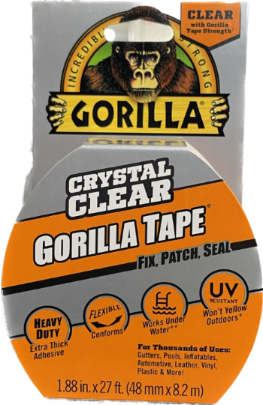 GORILLA 1ROLL GORILLA TAPE CLEAR 27YD 