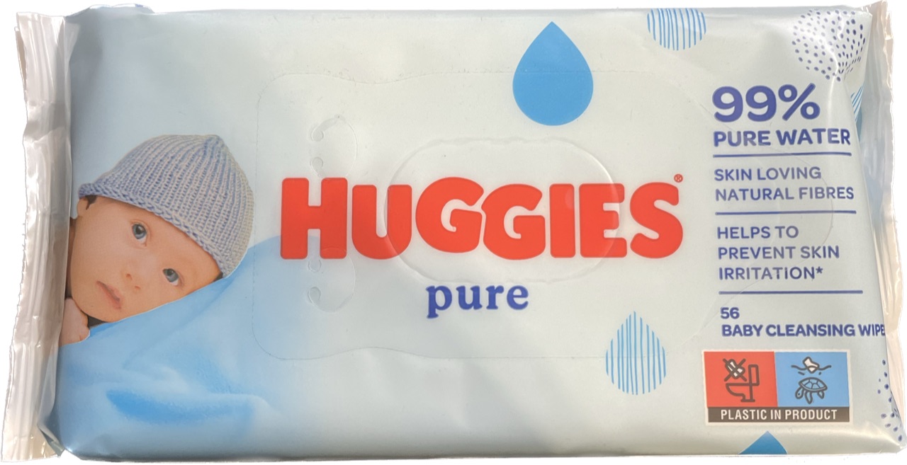 HUGGIES 56ct PURE BABY CLEANSING WIPES 