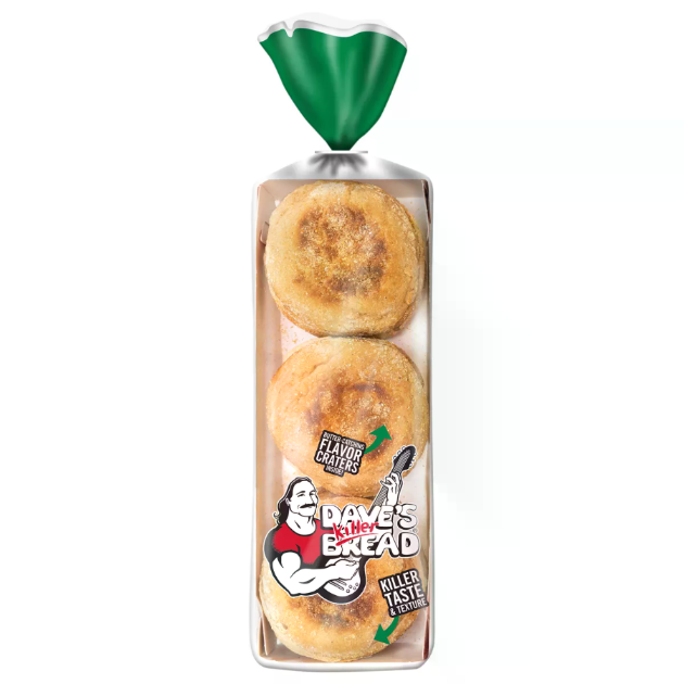 DAVE'S KILLER BREAD 13.2oz ORGANIC ENGLISH MUFFINS ROCKIN' GRAINS