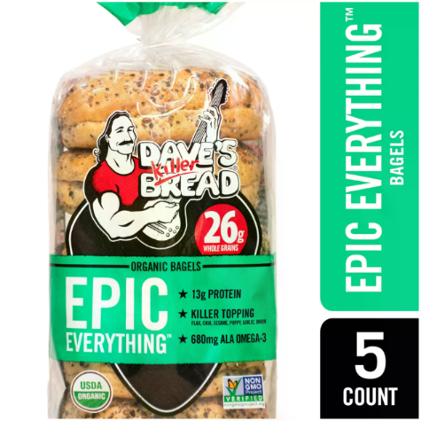 DAVE'S KILLER BREAD 16.75oz ORGANIC BAGELS EPIC EVERYTHING