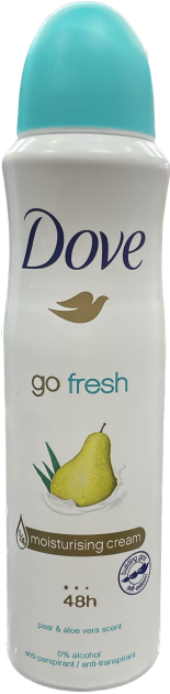 DOVE 150ML GO FRESH SPRAY PEAR & ALOE VERA