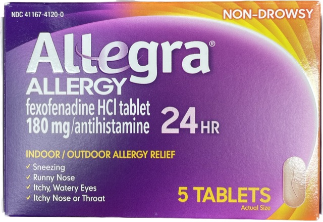 ALLEGRA 5ct INDOOR/OUTDOOR ALLERGY RELIEF