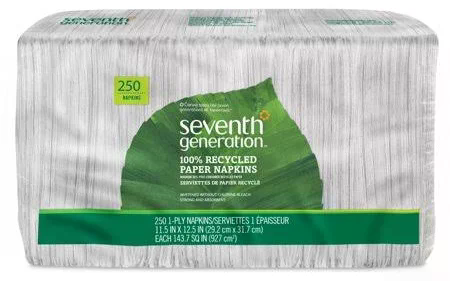 SEVENTH GENERATION 250ct 100% RECYCLED PAPER NAPKINS