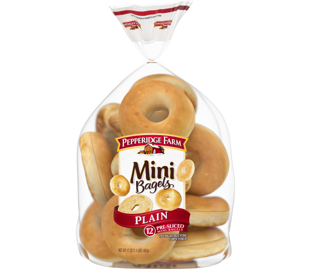 PEPPERIDGE FARM 12ct MINI BAGELS PLAIN