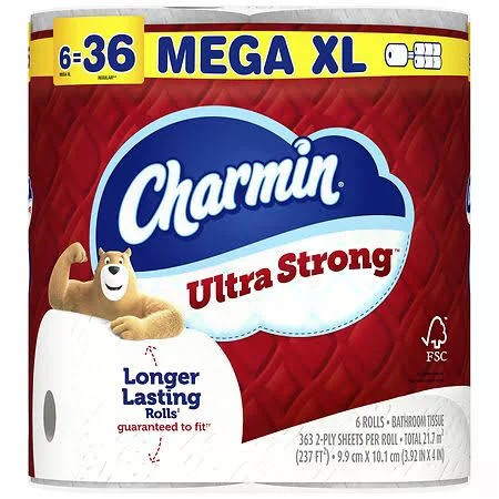 CHARMIN 6ct 6=36 SUPER MEGA ULTRA SOFT