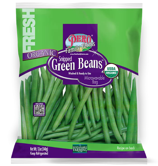 PERO FAMILY FARMS 12oz ORGANIC SNIPPED GREEN BEANS 