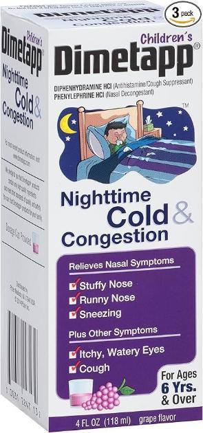 DIMETAPP 4 fl oz CHILDREN NIGHTTIME COLD & CONGESTION