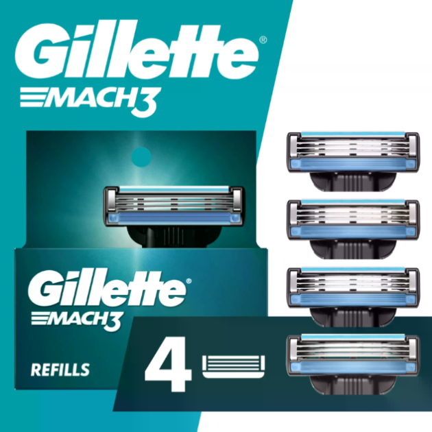GILLETTE 4ct MACH 3 FRESH CLEAN 