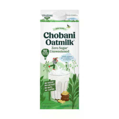 CHOBANI 52FLOZ OATMILK ZERO SUGAR UNSWEETENED 