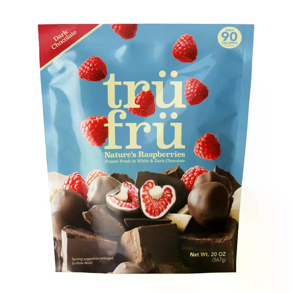 TRU FRU 20oz DARK CHOCOLATE NATURE'S  RASPBERRIES