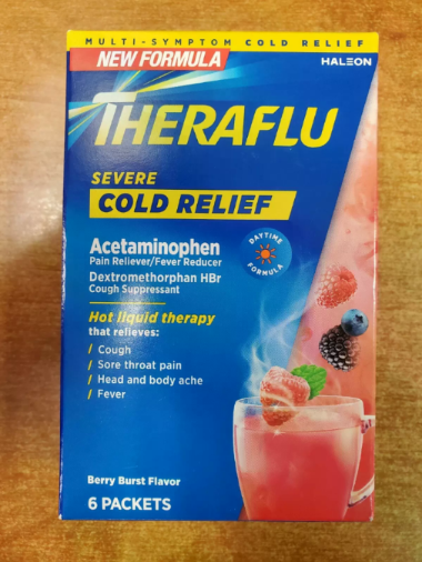 THERAFLU 6pk SERVERE COLD RELIEF HONEY LEMON 