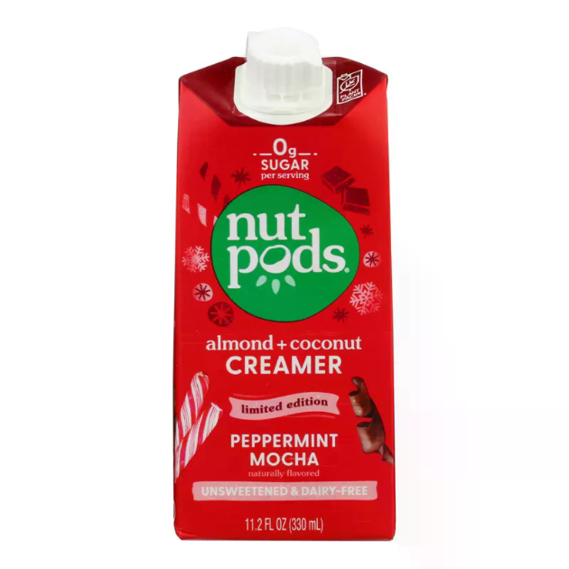 NUT PODS 11.2floz PEPPERMINT MOCHA  ALMOND + COCONUT CREAMER 