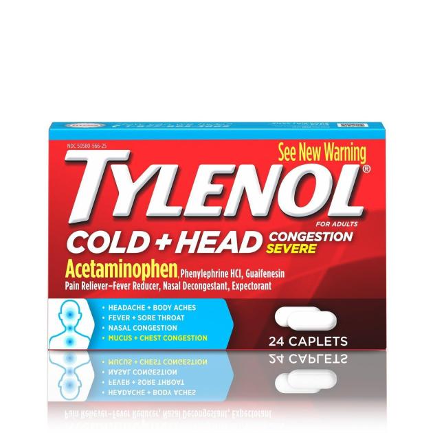 TYLENOL 24ct COLD + HEAD CONGESTION SEVERE 