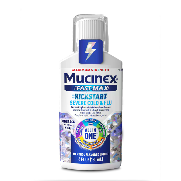 MUCINEX 6floz KICK START SEVERE COLD & FLU ALL IN ONE